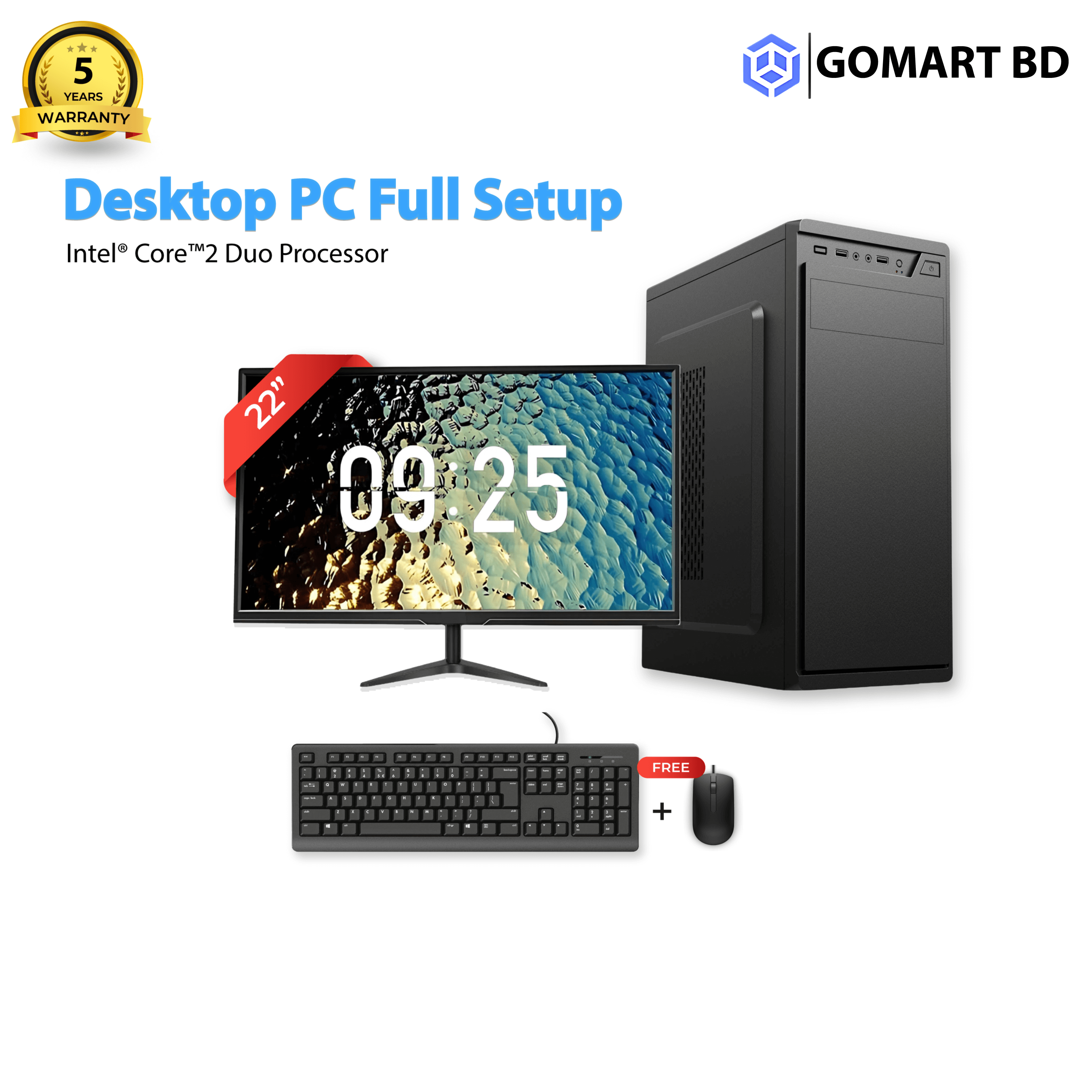 Intel Dual Core Desktop Computer Full Setup | Customizable 4-8GB RAM, 120GB SSD, 500GB-1TB HDD &amp; Monitor | Affordable Budget Office &amp; Gaming PC Windows 10 Pro 2025